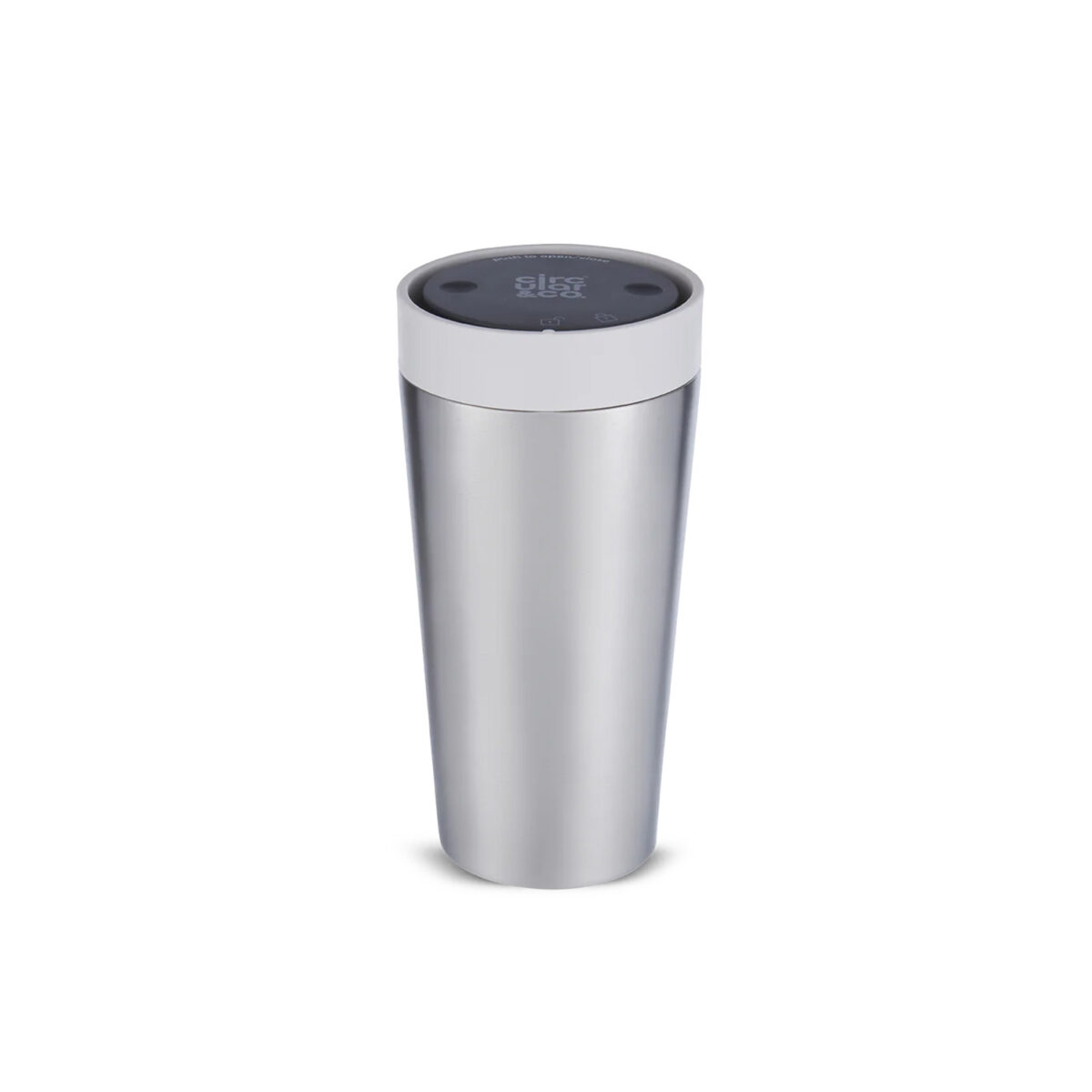 Thermos réutilisable 340 ml, fabriqué en 98% d’acier inoxydable recyclé, avec couvercle innovant Quick-Click™ et Trust-Lock™. Personnalisation par gravure laser (avec ou sans nominatif) sur une zone de 35 x 35 mm. Dimensions : 8,4 x 20 cm – Poids : 276g – Disponible en blanc, bleu, vert et noir.