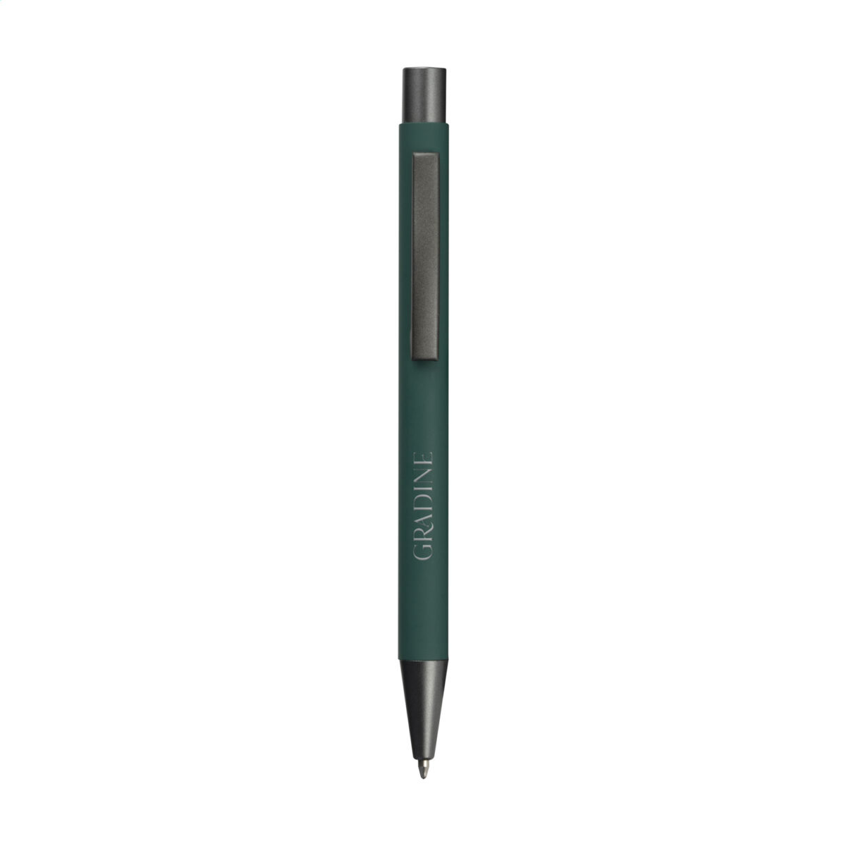 Stylo bille en aluminium recyclé, léger et élégant, avec encre bleue. Personnalisation par gravure laser ou impression numérique (quadri) sur plusieurs zones de marquage. Dimensions : 13,5 x 1 cm – Poids : 18g – Disponible en 8 couleurs.