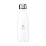 Bouteille 500 ml en acier inoxydable recyclé, personnalisable en gravure laser ou impression numérique (quadri), disponible en 6 couleurs.