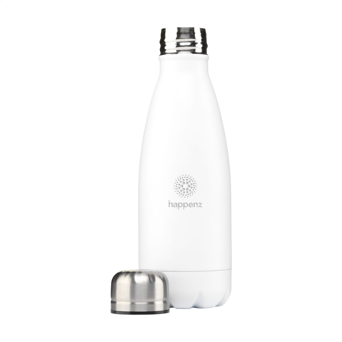 bouteille en acier recyclé <strong data-start="291" data-end="324">Bouteille réutilisable 500 ml</strong>, fabriquée en <strong data-start="339" data-end="367">acier inoxydable recyclé</strong>. <strong data-start="369" data-end="440">Personnalisation par gravure laser ou impression numérique (quadri)</strong> sur plusieurs zones. <strong data-start="462" data-end="488">Dimensions : 7 x 22 cm</strong> – <strong data-start="491" data-end="507">Poids : 135g</strong> – Disponible en <strong data-start="524" data-end="538">6 couleurs</strong>.