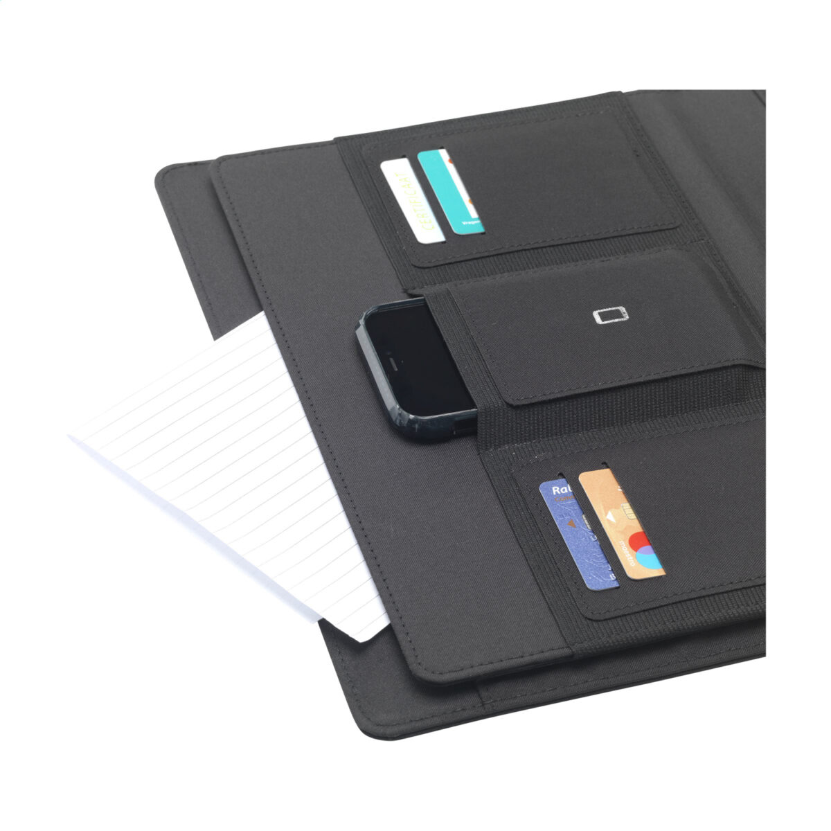 porte-documents A4,conférencier RPET,porte-documents écologique,conférencier gravé <strong data-start="248" data-end="283">Conférencier A4 en RPET recyclé</strong>, équipé de <strong data-start="295" data-end="322">plusieurs compartiments</strong>, d’un <strong data-start="329" data-end="347">bloc-notes FSC</strong> et d’une <strong data-start="357" data-end="378">boucle pour stylo</strong>. <strong data-start="380" data-end="416" data-is-only-node="">Personnalisable en gravure laser</strong>, avec option <strong data-start="430" data-end="450">nom personnalisé</strong>.