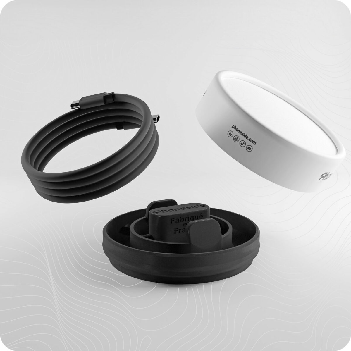 cable magnétique usb-c,cable magnétique <strong data-start="181" data-end="201">Câble magnétique</strong> en nylon, conçu pour un rangement facile grâce à ses aimants intégrés. Compatible USB-C vers USB-C, certifié MFI pour une connexion fiable avec les appareils Apple. Dimensions : 9 x 9 x 2.5 cm. Poids : 63 g. Personnalisable par <strong data-start="430" data-end="447">gravure laser</strong> sur une zone de marquage de 15 x 4.5 mm. Disponible avec ou sans <strong data-start="513" data-end="539" data-is-only-node="">emballage personnalisé</strong> pouvant se transformer en support de téléphone.