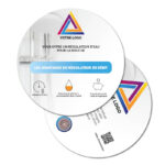 Carte de vœux personnalisable en papier FSC avec économiseur d’eau Neoperl®, impression numérique quadri.