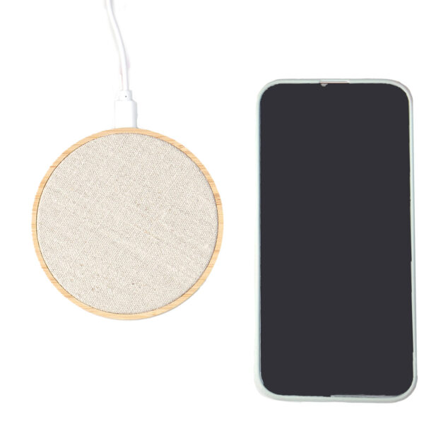 Chargeur à induction 15W - bambou et chanvre