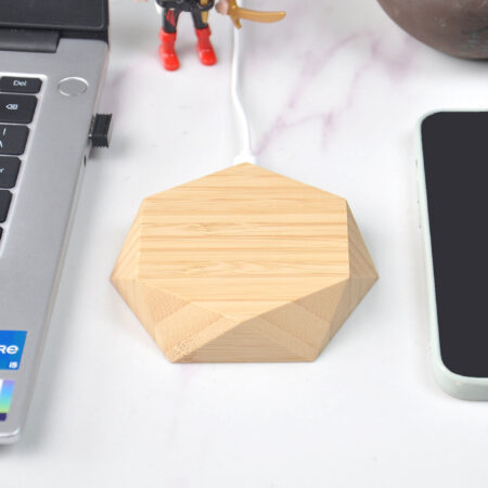 Chargeur à induction 15W en bambou FSC – vue 2