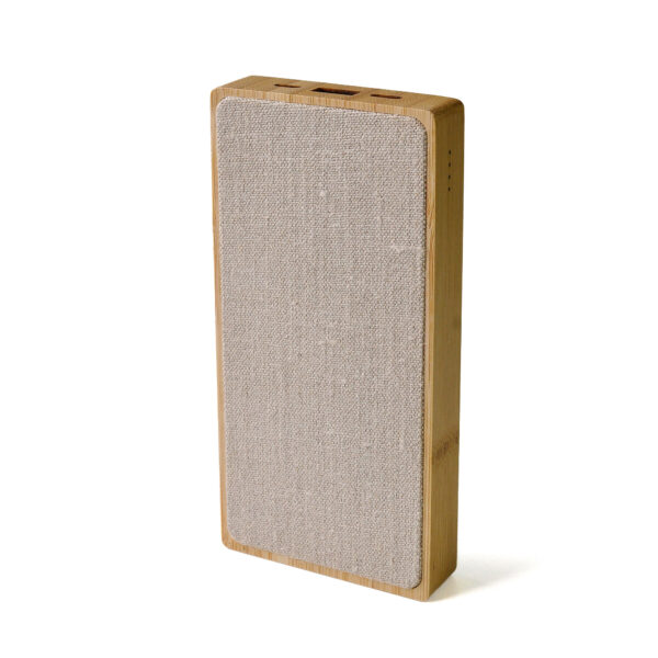 Powerbank solaire 10 000 mAh - bambou et chanvre