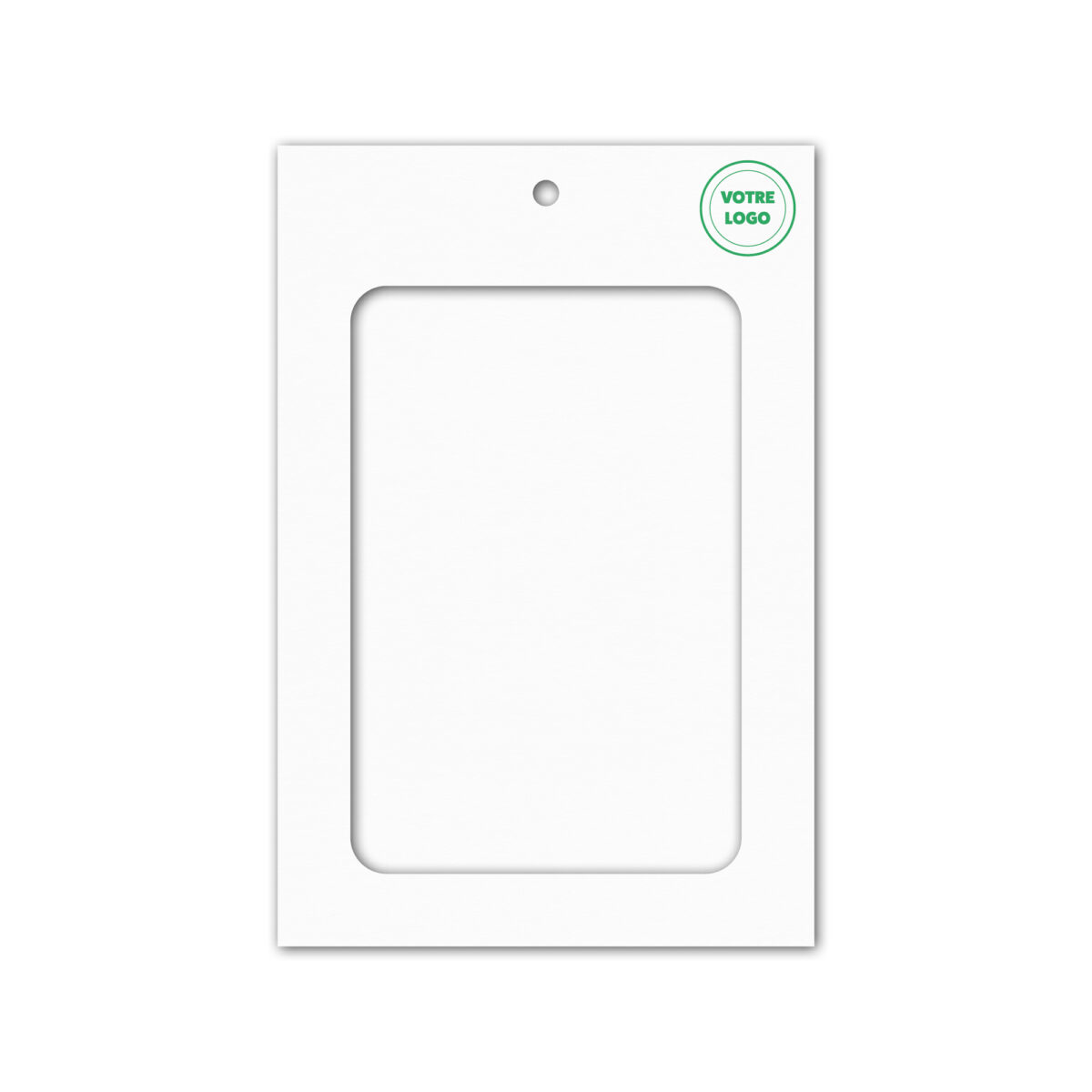 Porte-badge A6 personnalisable en papier recyclé Porte-badge en <strong data-start="244" data-end="271">carton recyclé 260 g/m²</strong> au format <strong data-start="282" data-end="288">A6</strong>, avec fenêtre intérieure de 8 x 12 cm et dimensions extérieures de 11 x 16,5 cm. Poids léger de 5 g. Techniques de personnalisation disponibles : <strong data-start="440" data-end="471">impression numérique quadri</strong> sur recto et verso. <strong>Délais de livraison :</strong> Sans personnalisation : 3 à 5 jours ouvrés Avec personnalisation : 5 à 10 jours ouvrés <strong></strong>