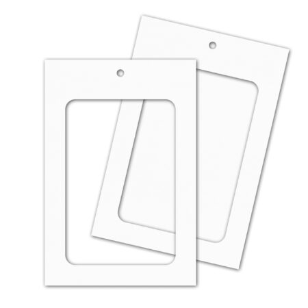 Porte-Badge A6 en Carton Blanc Recyclé 260g/m² - Français