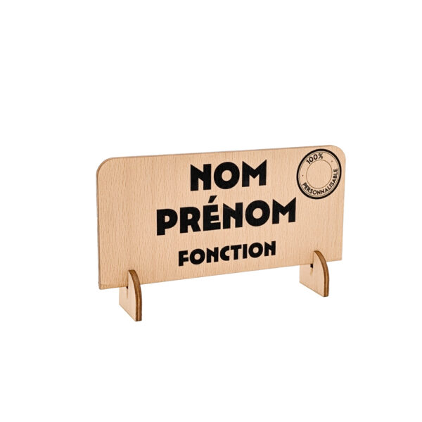 Chevalet porte-nom en bois pour le bureau - Fabrication française