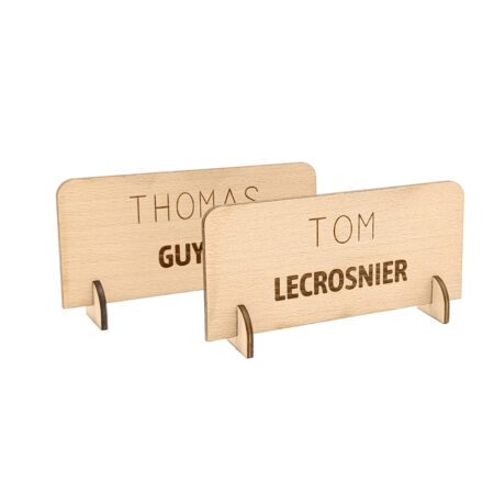 Chevalet porte-nom en bois pour le bureau - Fabrication française – vue 2