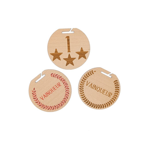 Médaille en bois grand format - Fabrication française – vue 2