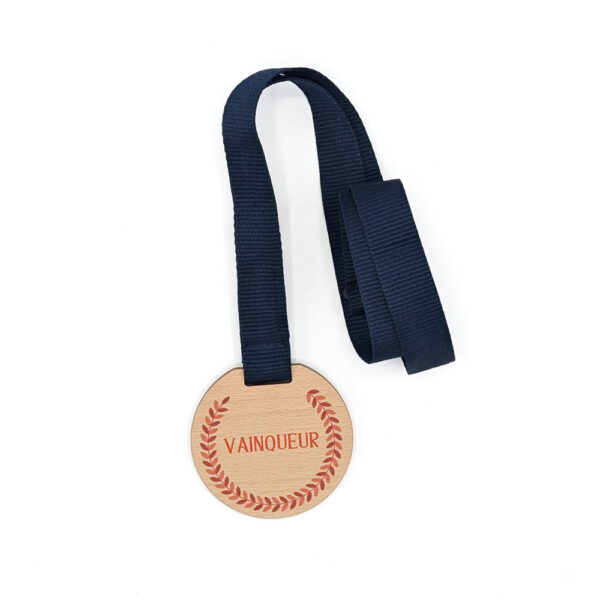 Médaille en bois grand format - Fabrication française