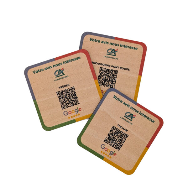 Support QR Code en bois - Fabrication française