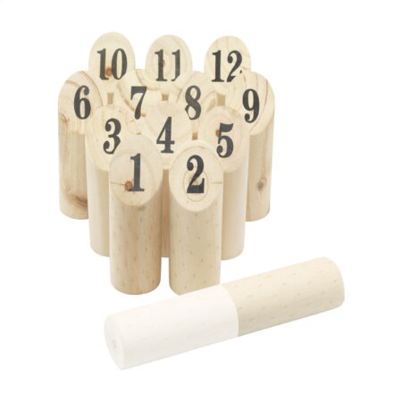Jeu de quilles finlandaises en bois avec housse