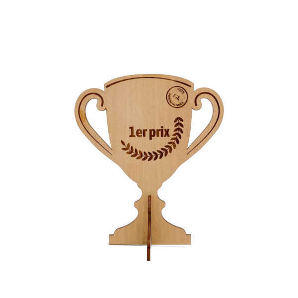 Mini Trophée en Bois - Forme Coupe