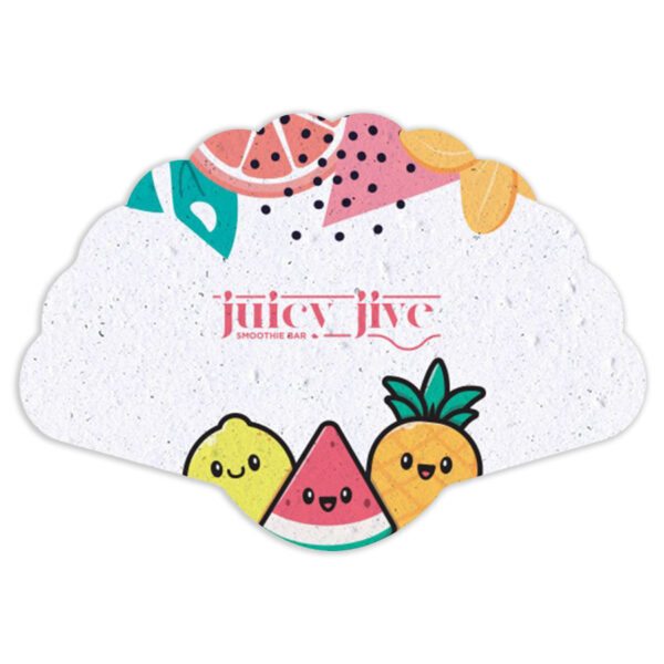 Eventail en papier ensemencé