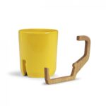 Mug coloré avec anse en bois de hêtre – vue 2
