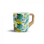 Mug coloré avec anse en bois de hêtre – vue 3