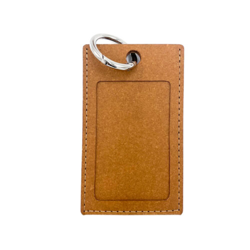 Porte badge en cuir recyclé