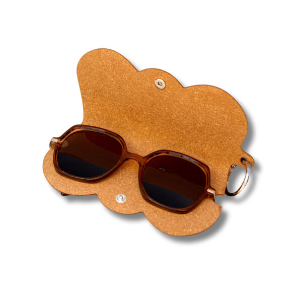 Étui à lunettes en cuir recyclé