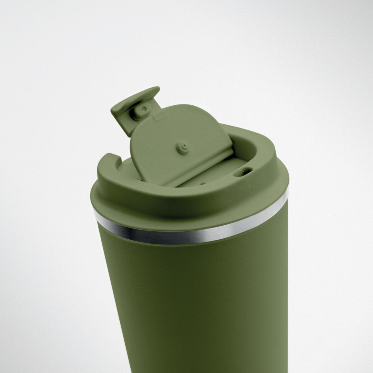 thermos en acier inox <b>Gobelet en acier inoxydable à double paroi</b> de <b>350 ml</b> avec <b>couvercle en PP</b>, dimensions <b>8,5 x 8,5 x 14 cm</b> pour un poids de <b>293 g</b>. <b>Étanche</b>, <b>isotherme</b> et compatible <b>lave-vaisselle</b>, disponible en <b>Beige</b>, <b>Blanc</b>, <b>Bleu</b>, <b>Métal</b>, <b>Noir</b> et <b>Vert</b>. Personnalisation par <b>gravure laser</b>, <b>gravure laser 360°</b>, <b>impression numérique 360° (quadri)</b> ou <b>sérigraphie circulaire (1 couleur)</b> avec <b>zones de marquage</b> dédiées sur le corps du gobelet.