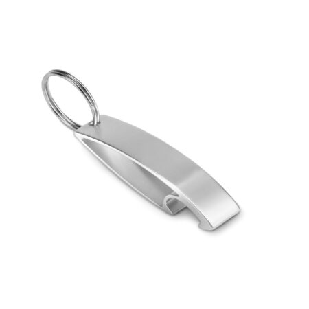 Décapsuleur en aluminium finition brillante avec porte clés – vue 2
