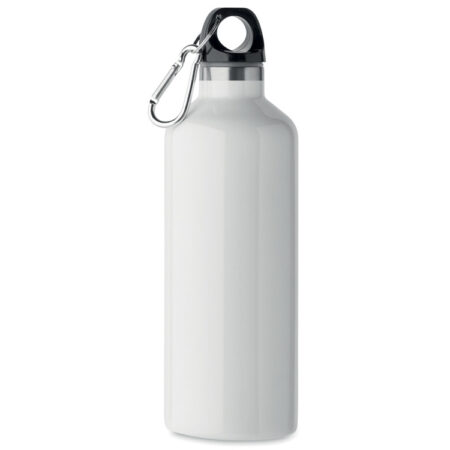 Bouteille à double paroi en acier inoxydable recyclé avec mousqueton – vue 2