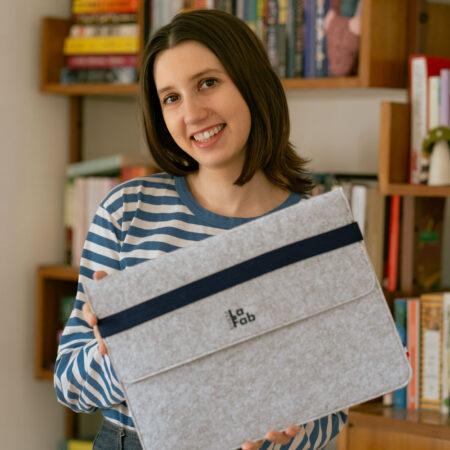 Etui d'ordinateur portable personnalisable en feutre – vue 2
