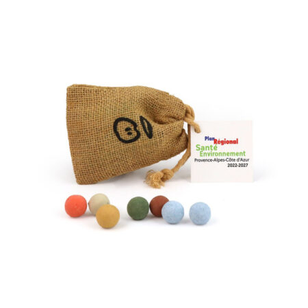 Pochon de 7 billes de graines avec carte personnalisée