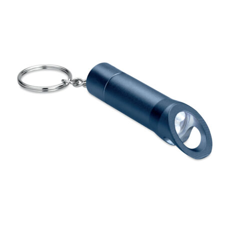 Lampe torche LED porte-clés en métal avec décapsuleur – vue 2