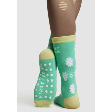 Chaussettes antidérapantes en coton Jacquard – vue 2