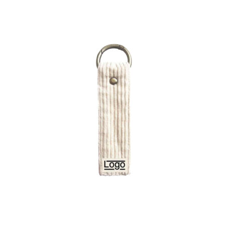 Porte clé en velours côtelé biologique