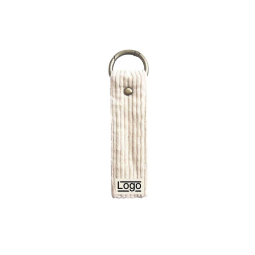 Porte clé en velours côtelé biologique