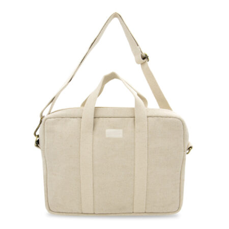 Sac Ordinateur en jute biologique avec bandoulière et poignées - 15 pouces