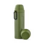 Thermos en acier inoxydable recyclé avec 2 gobelets – vue 3
