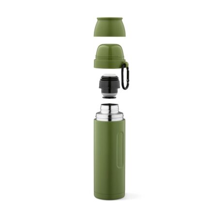 Thermos en acier inoxydable recyclé avec 2 gobelets