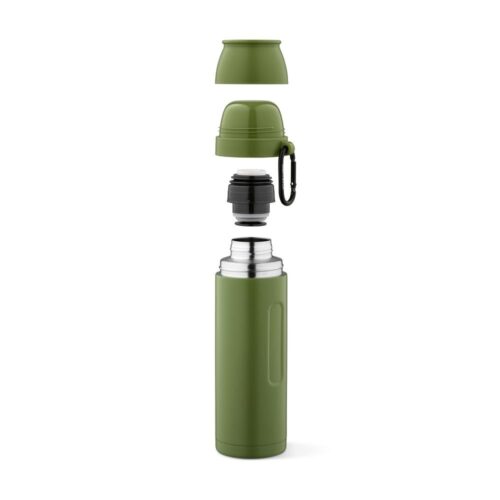Thermos en acier inoxydable recyclé avec 2 gobelets