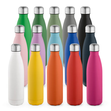 Gourde colorée en acier inoxydable recyclé - 535ml – vue 2