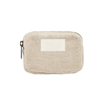 Porte Monnaie à fermeture éclair en jute biologique – vue 2