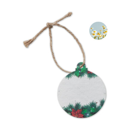 Boule de Noël en papier graines à planter Ø7cm