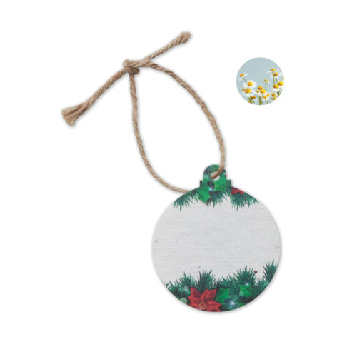 Boule de Noël en papier graines à planter Ø7cm
