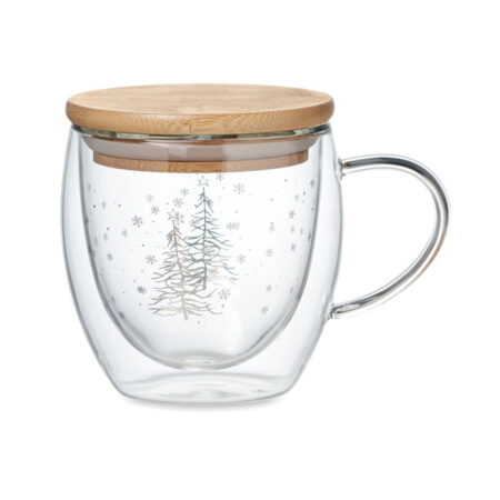 Tasse verre double paroi transparente 11x10cm