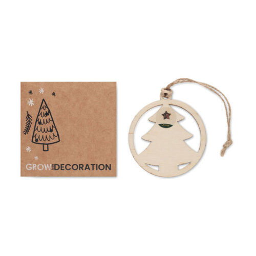 Suspension de Noël en bois forme arbre Ø6cm