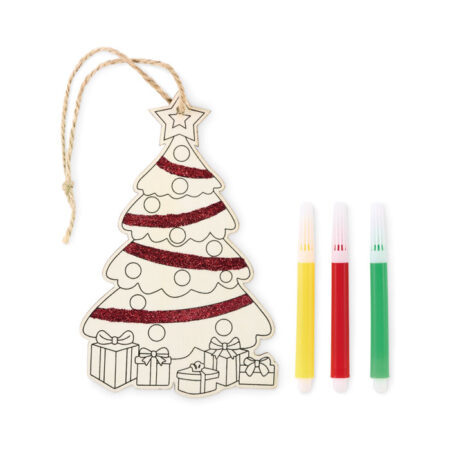 Mini décoration sapin en bois à personnaliser Ø3,7cm