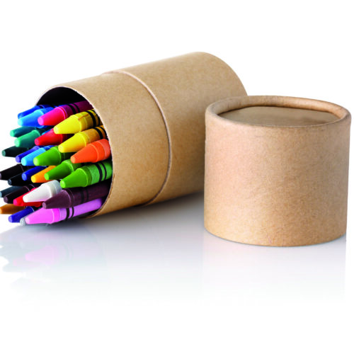 Kit 30 crayons de cire en boîte carton – vue 2