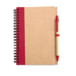 Carnet spirale papier recyclé + stylo assorti – Image 3