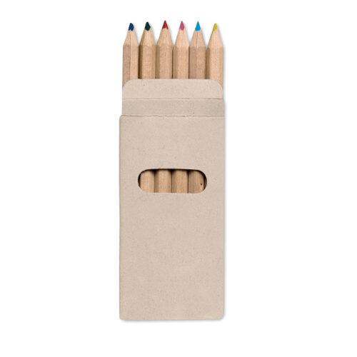 Boîte 6 crayons de couleur en bois recyclé