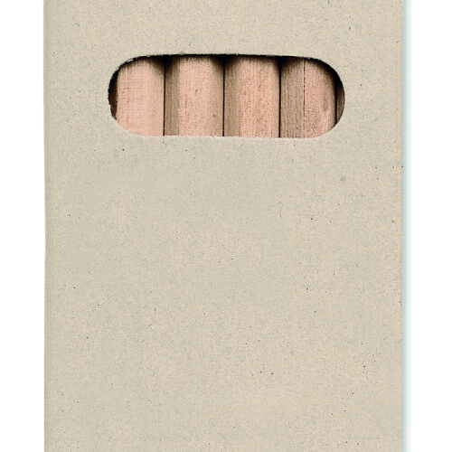 Boîte 6 crayons de couleur en bois recyclé – vue 2