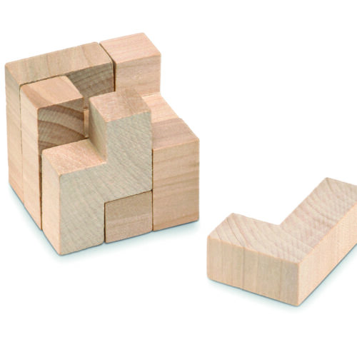Casse-tête bois naturel + pochette coton – vue 2