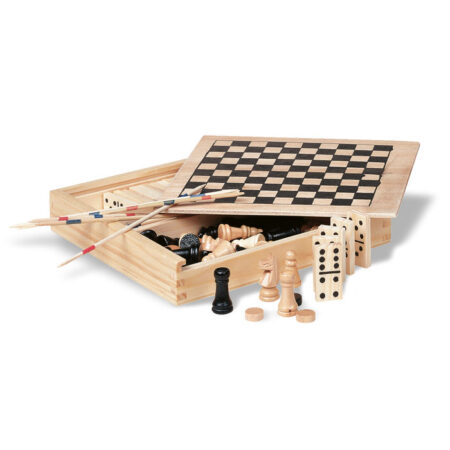 Coffret 4 jeux classiques en bois